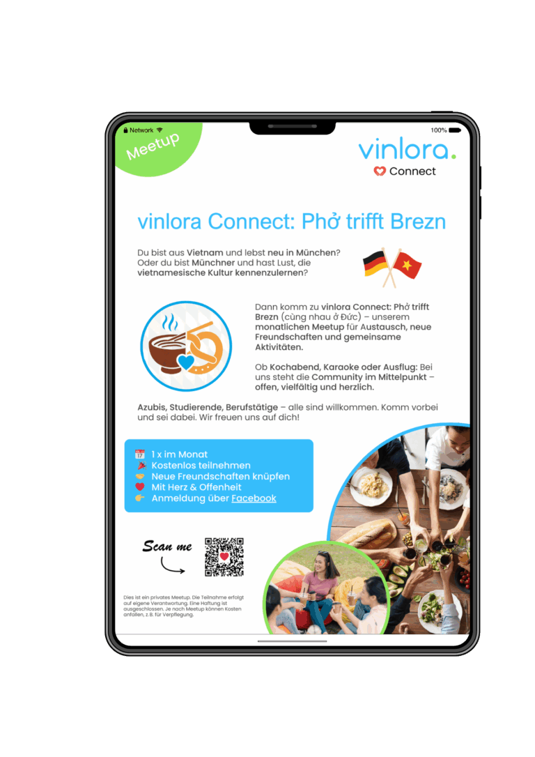 vinlora Connect auf einem iPad.